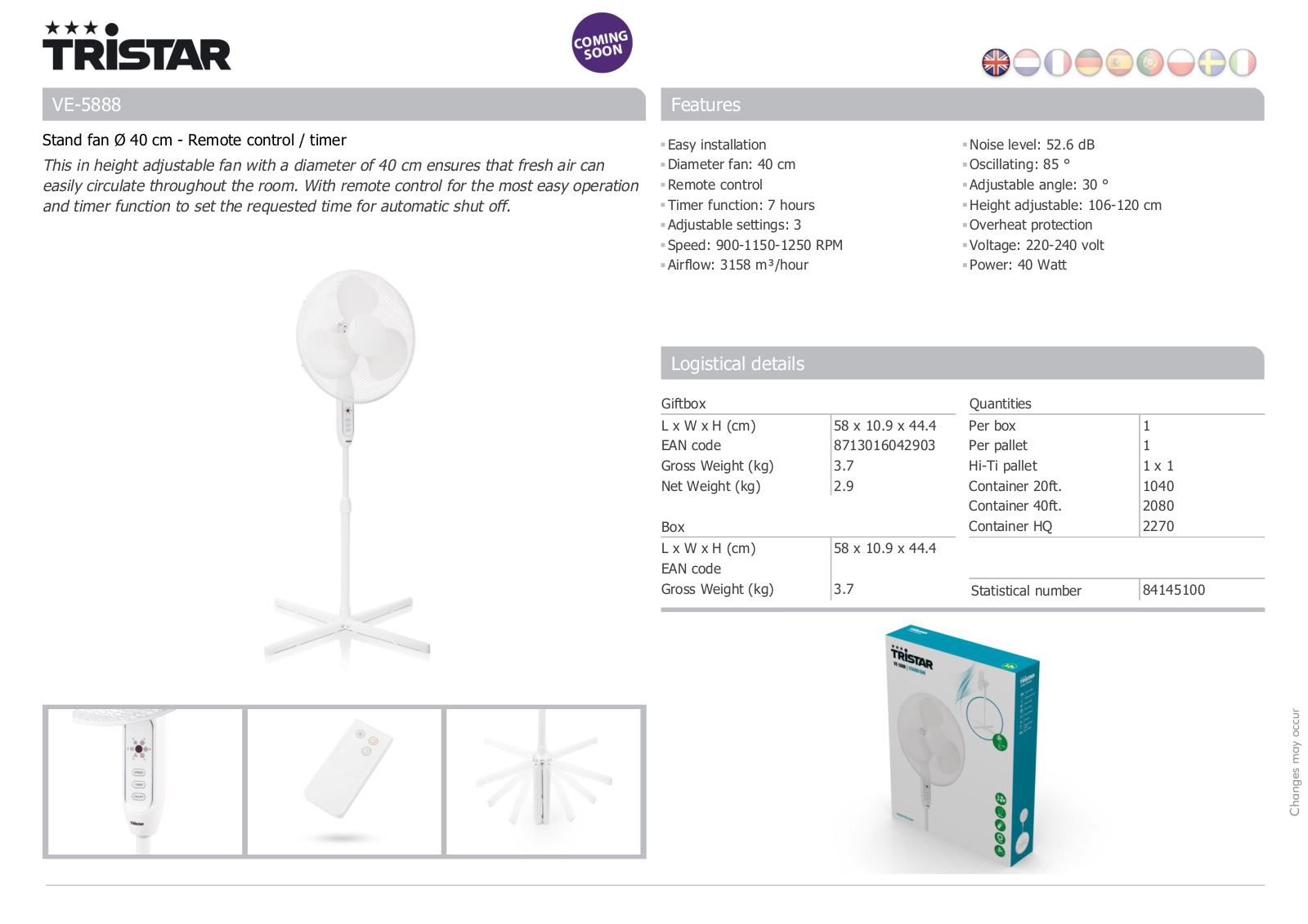 Tristar VE-5888 User Manual