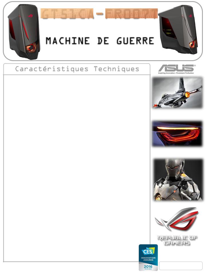 Asus GT51CA-FR007T product sheet