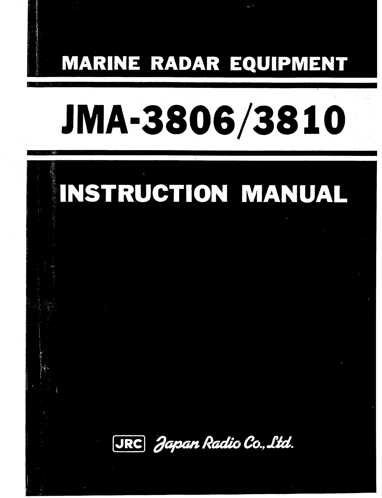 JRC JMA3806, JMA3810 User Manual
