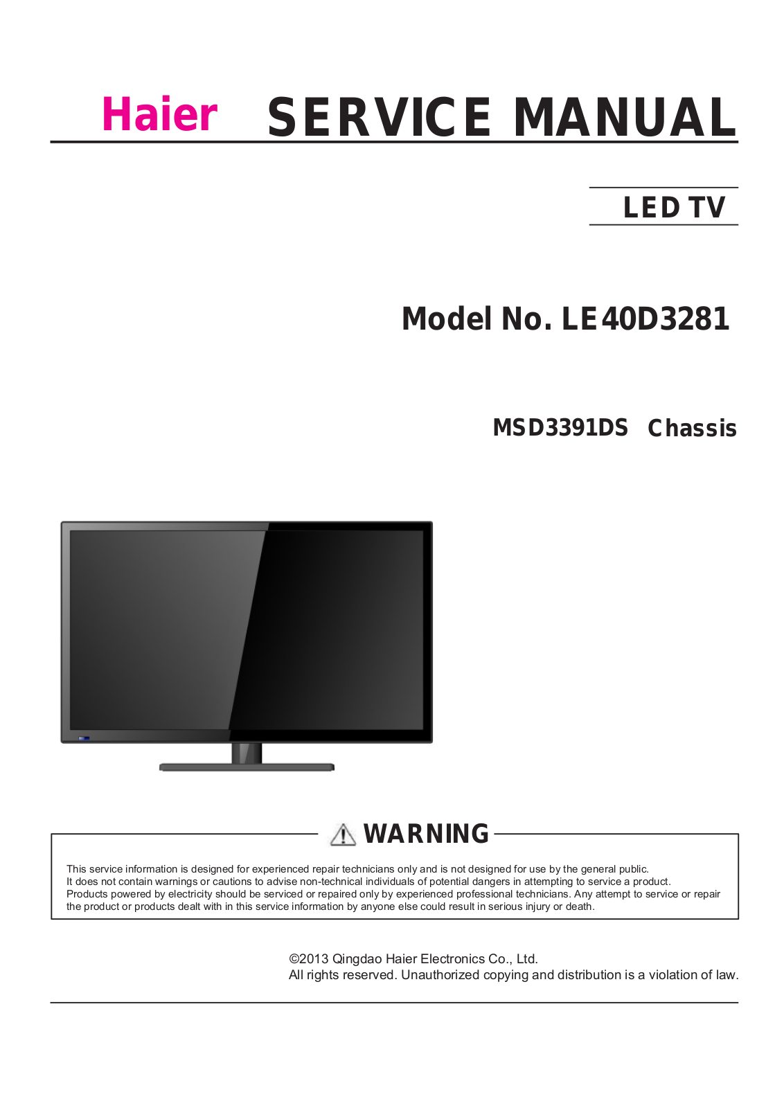 Haier LE40D3281 Schematic