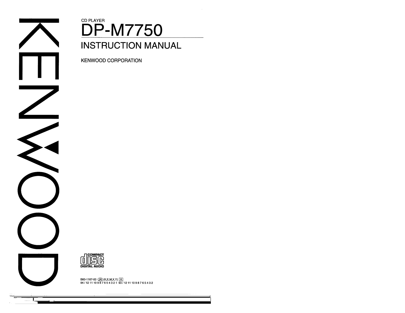 Kenwood DP-M7750 Owner's Manual