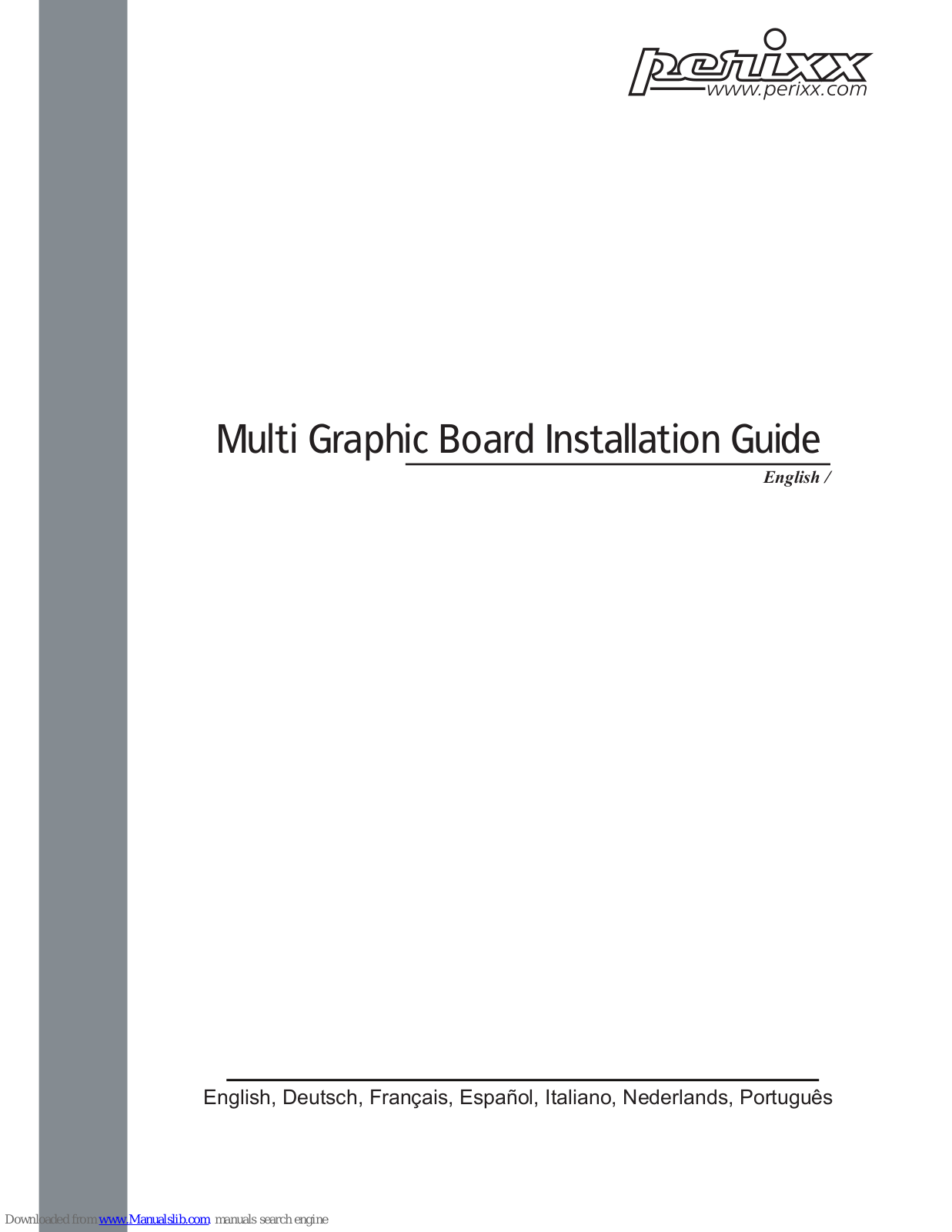 Perrix Peritab-301 Installation Manual - ManualMachine.com