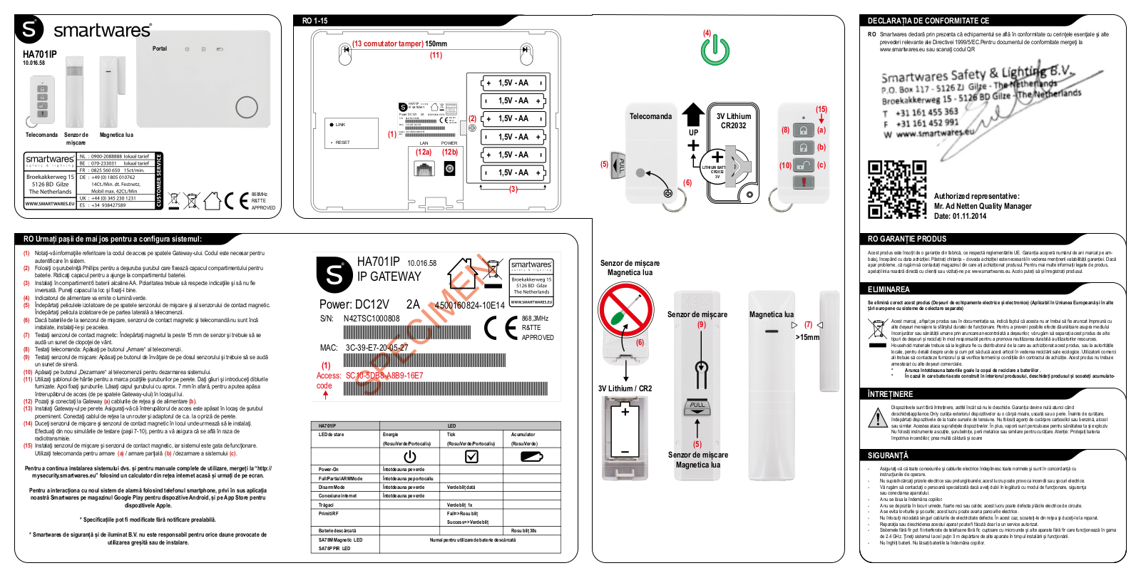 Smartwares HA701IP User Manual