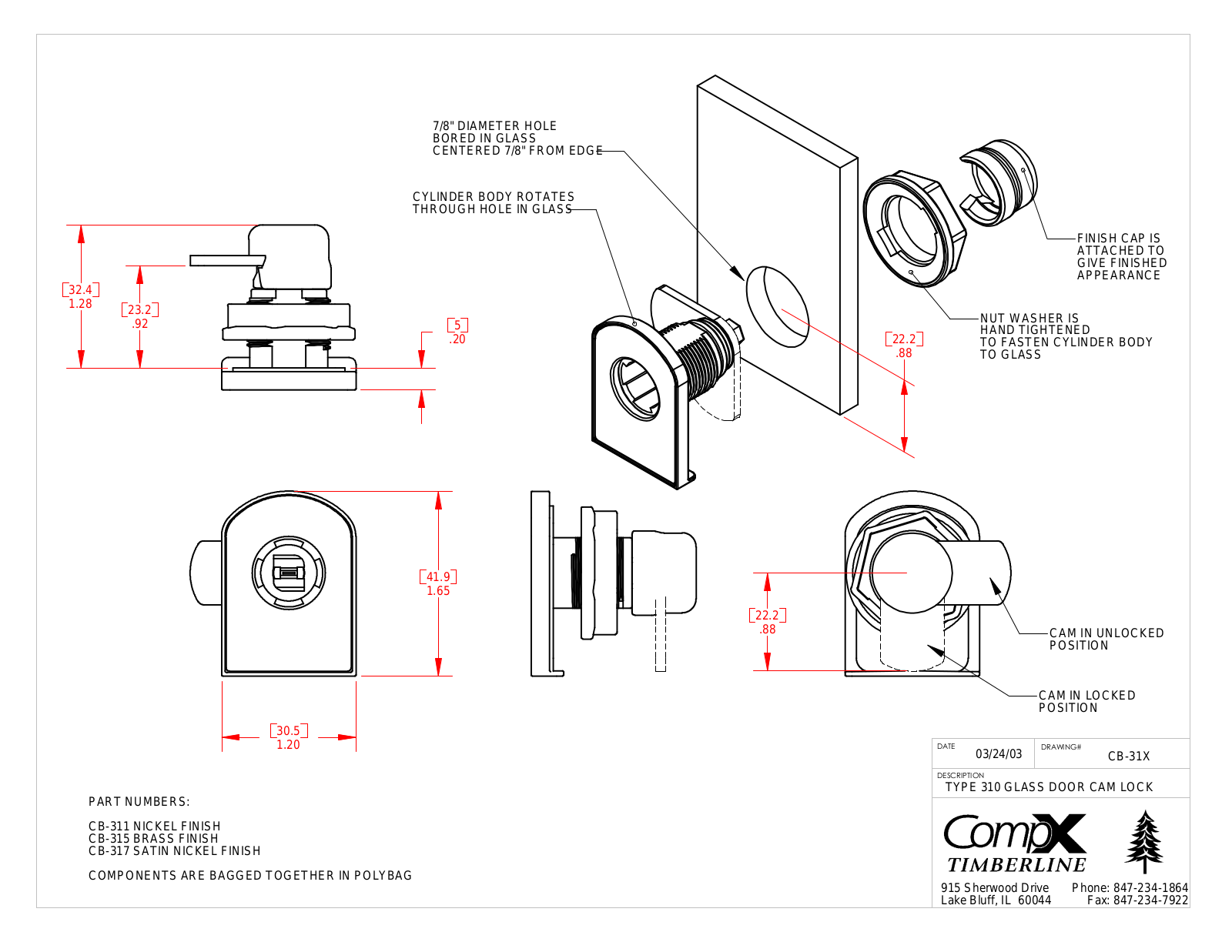 Compx TYPE310 drawing