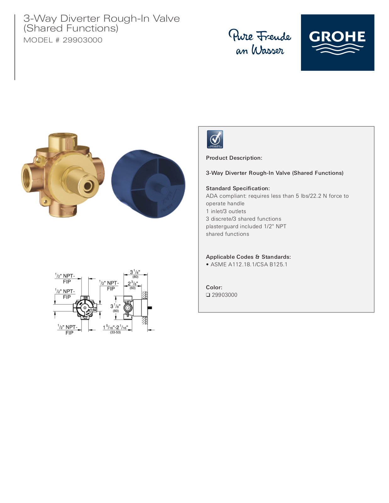 GROHE GRH5449 Specifications - ManualMachine.com
