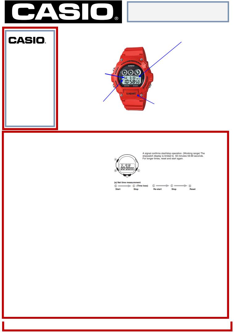 Casio W-214HC-4AVEF Instruction manual