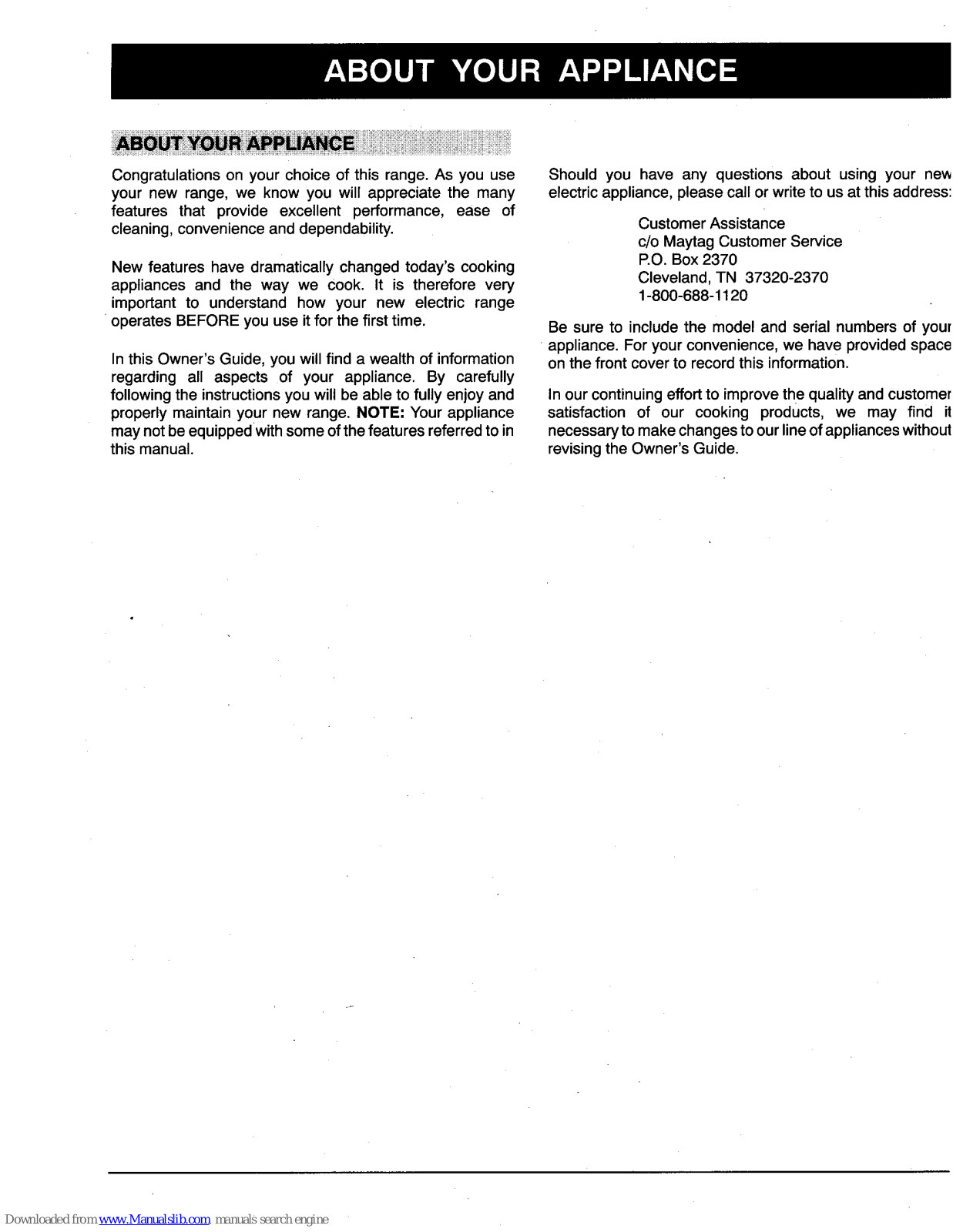 Whirlpool CEL1110AAH User Manual - ManualMachine.com