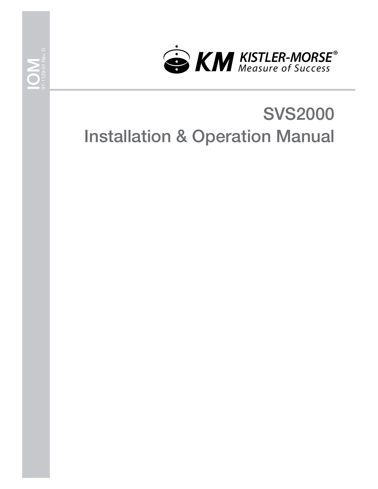 Kistler-Morse SVS2000 User Manual