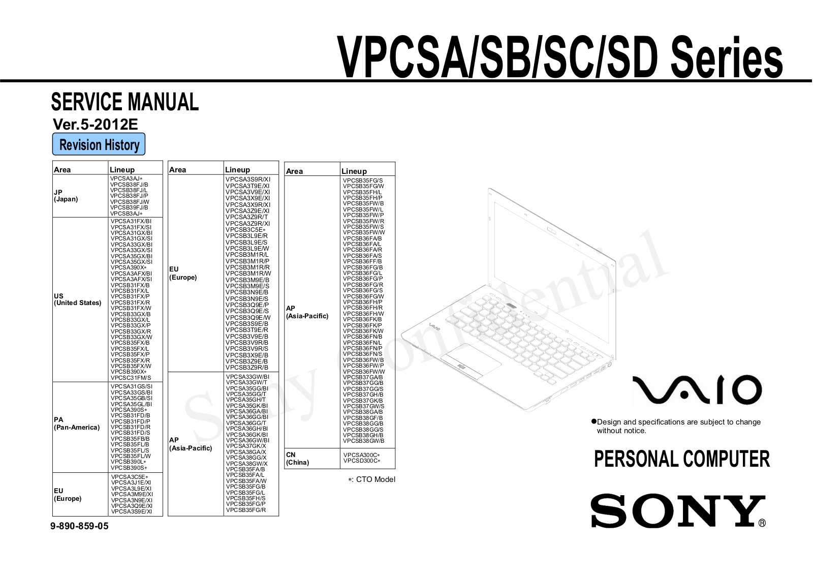 Sony VPCSB, VPCSA, VPCSD, VPCSC User Manual