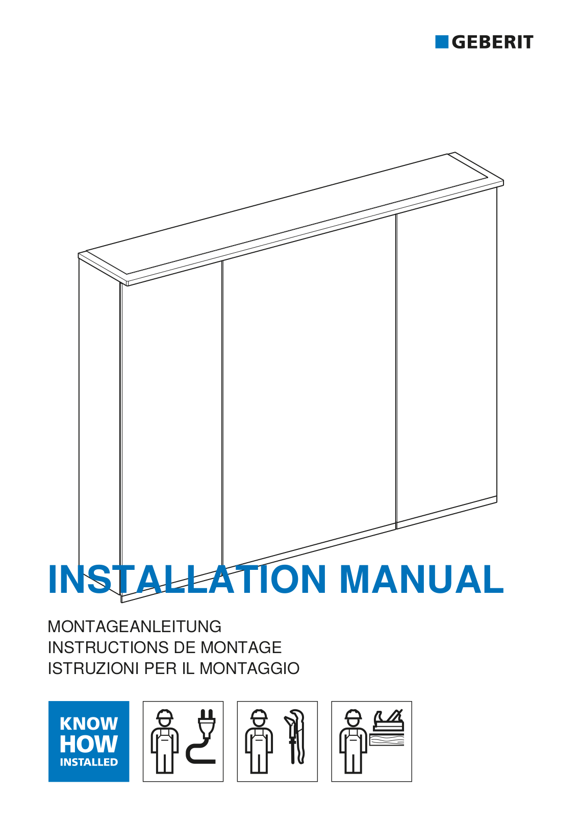 Geberit 500.592.00.1, 500.594.00.1, 500.206.00.1 INSTALLATION MANUAL