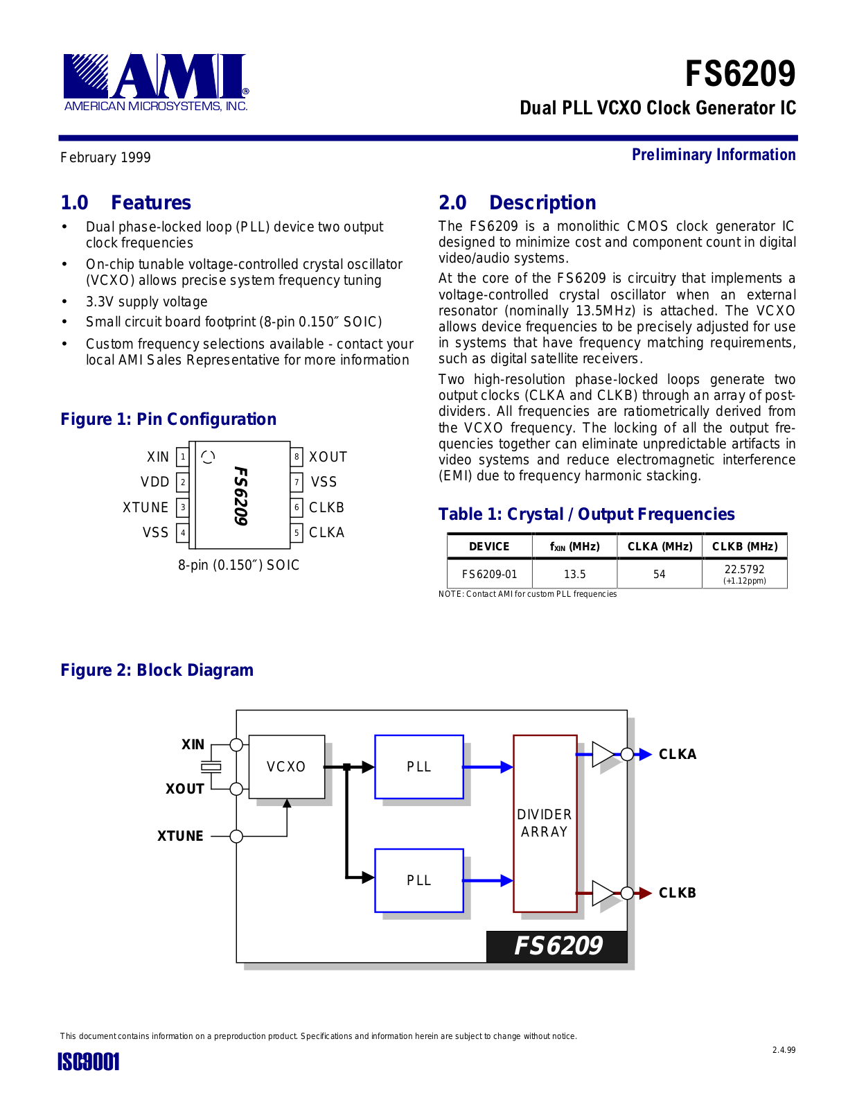 Datasheet FS6209-01 Datasheet (AMIS) - ManualMachine.com
