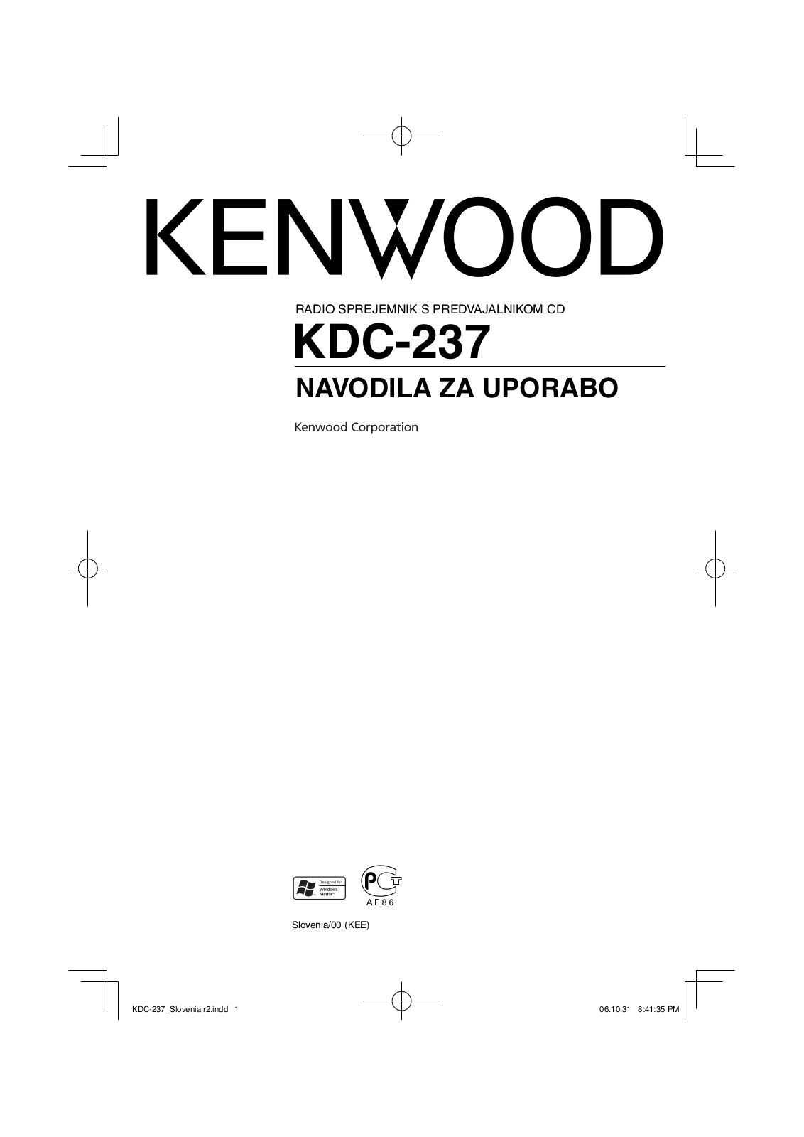 Kenwood KDC-237 User Manual