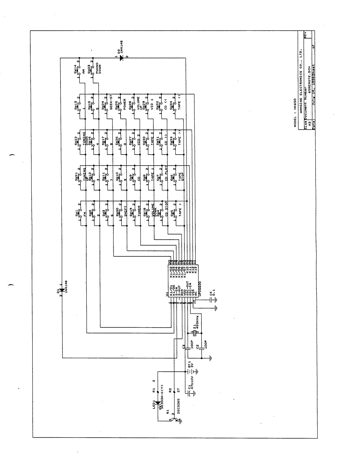 Harman Kardon HK-650 Schematic