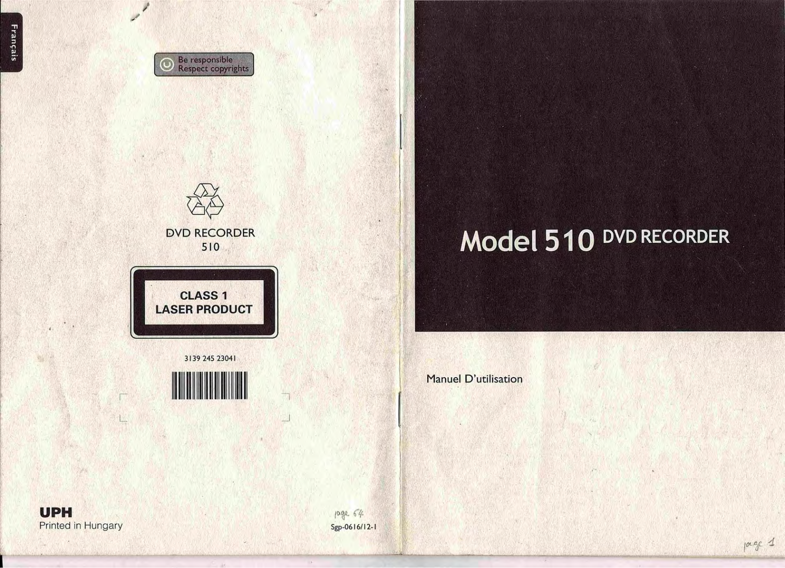 SCHNEIDER SRV 510 User Manual