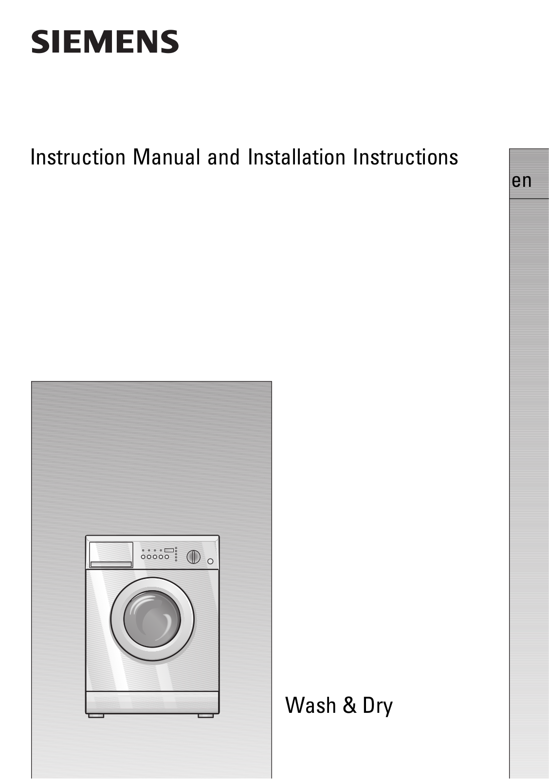 Siemens WDI1442 User Manual