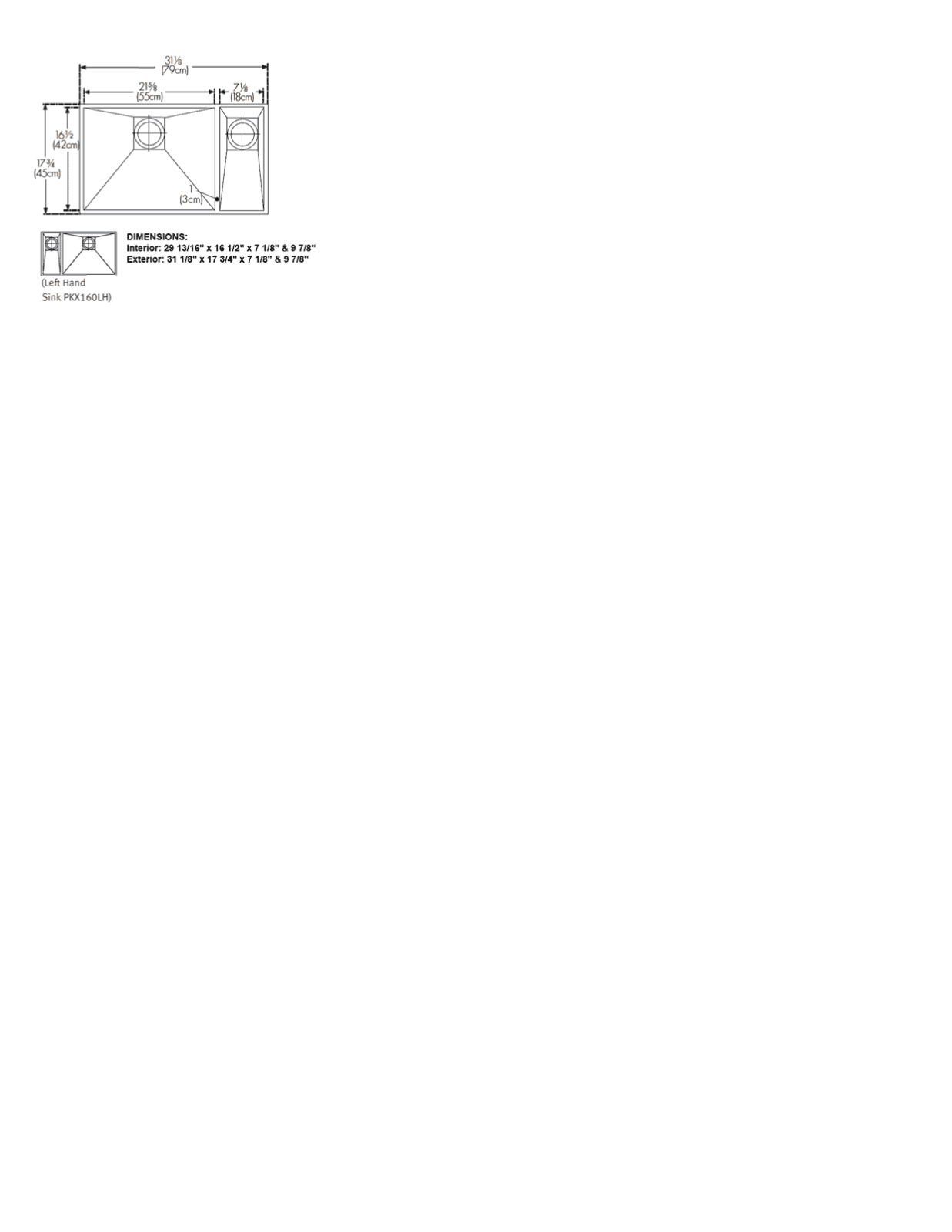 Franke FKX1665 Dimensions - ManualMachine.com