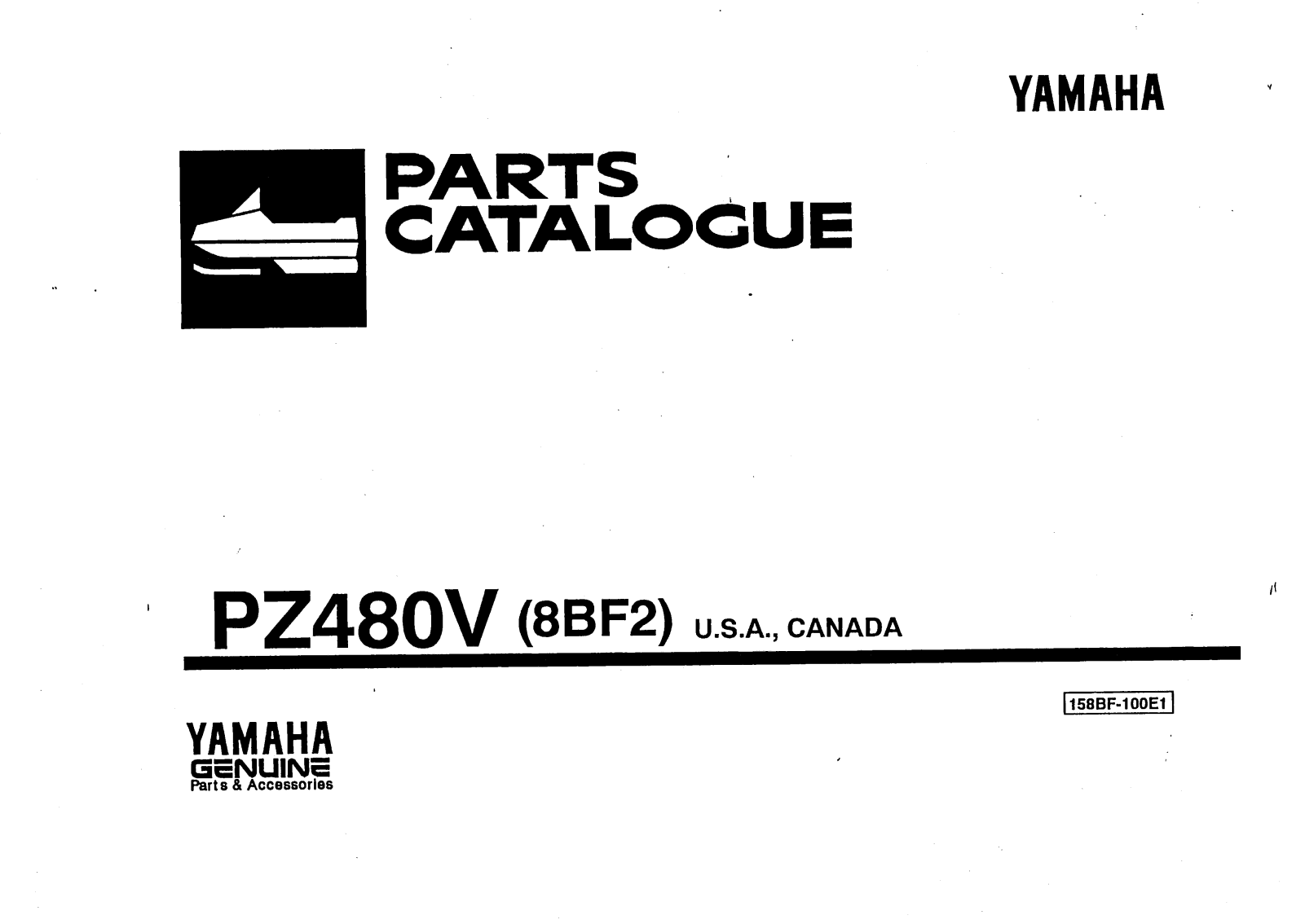 YAMAHA PZ480V PARTS CATALOGUE