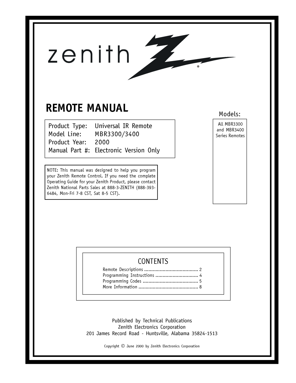 LG MBR3400, MBR3300 User Manual