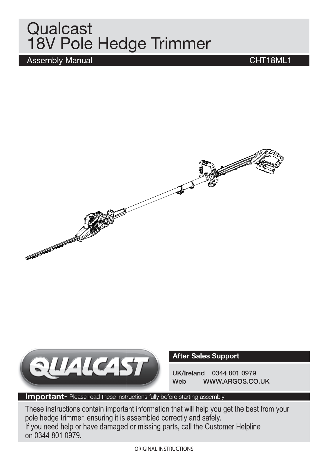 Qualcast CHT18ML1 Instruction manual