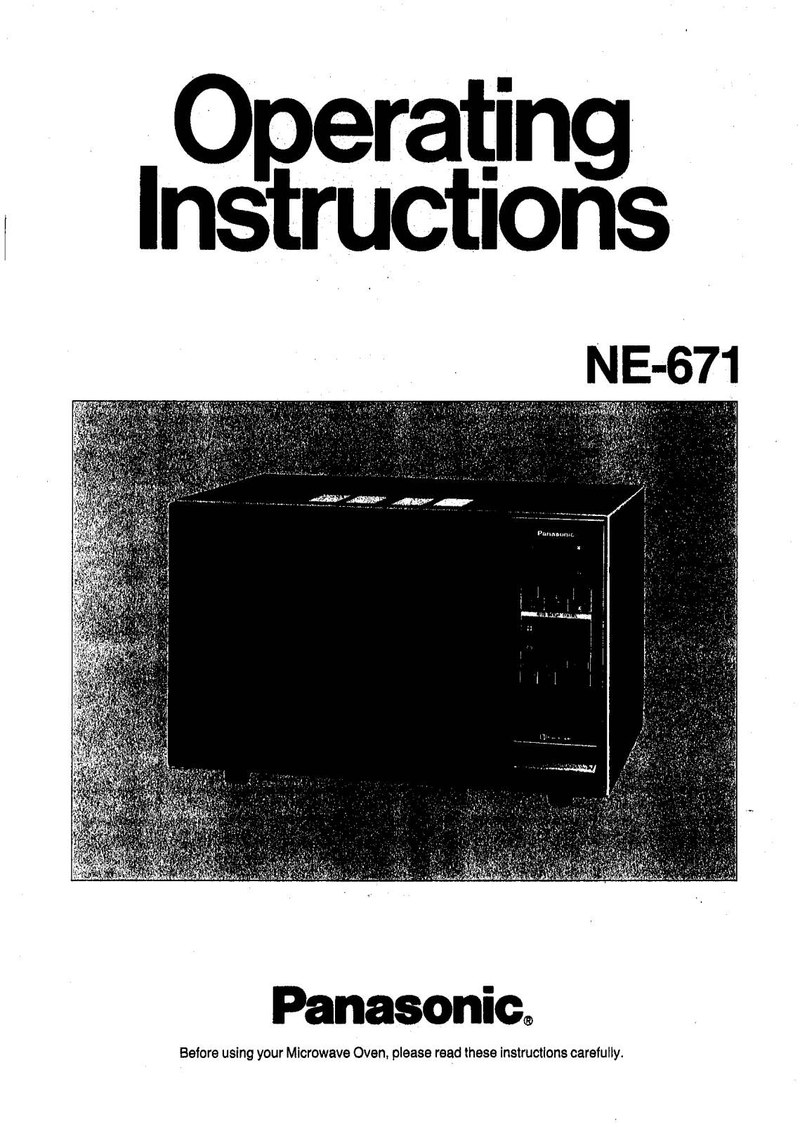 Panasonic NE-671 User Manual