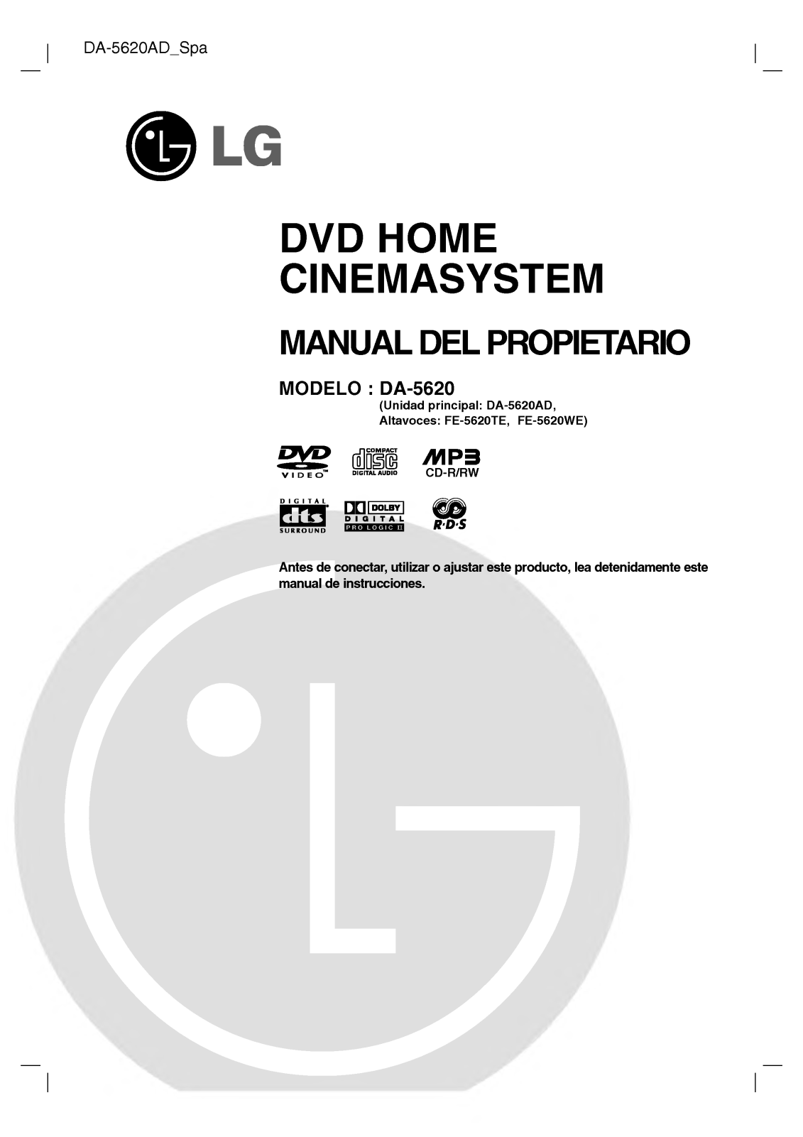 Lg DA-5620AD User Manual