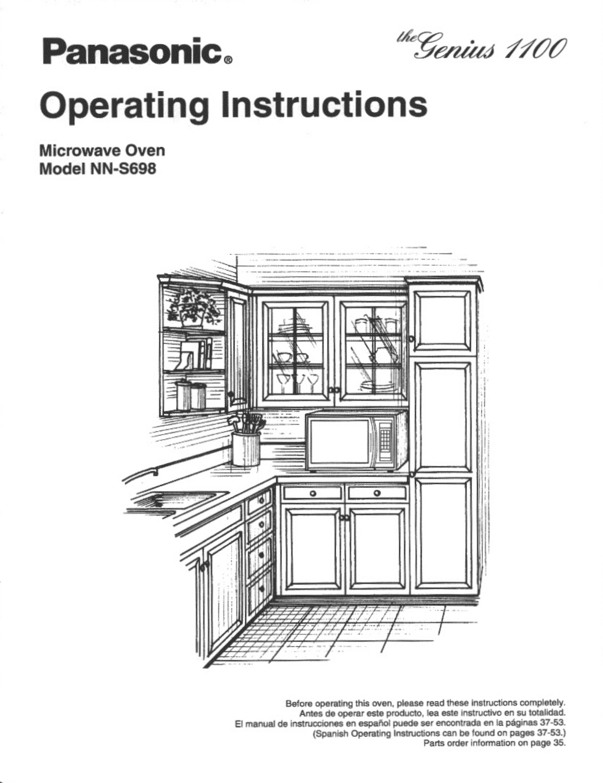 Panasonic NN-S698WA, NN-S698BA, NN-S698 User Manual