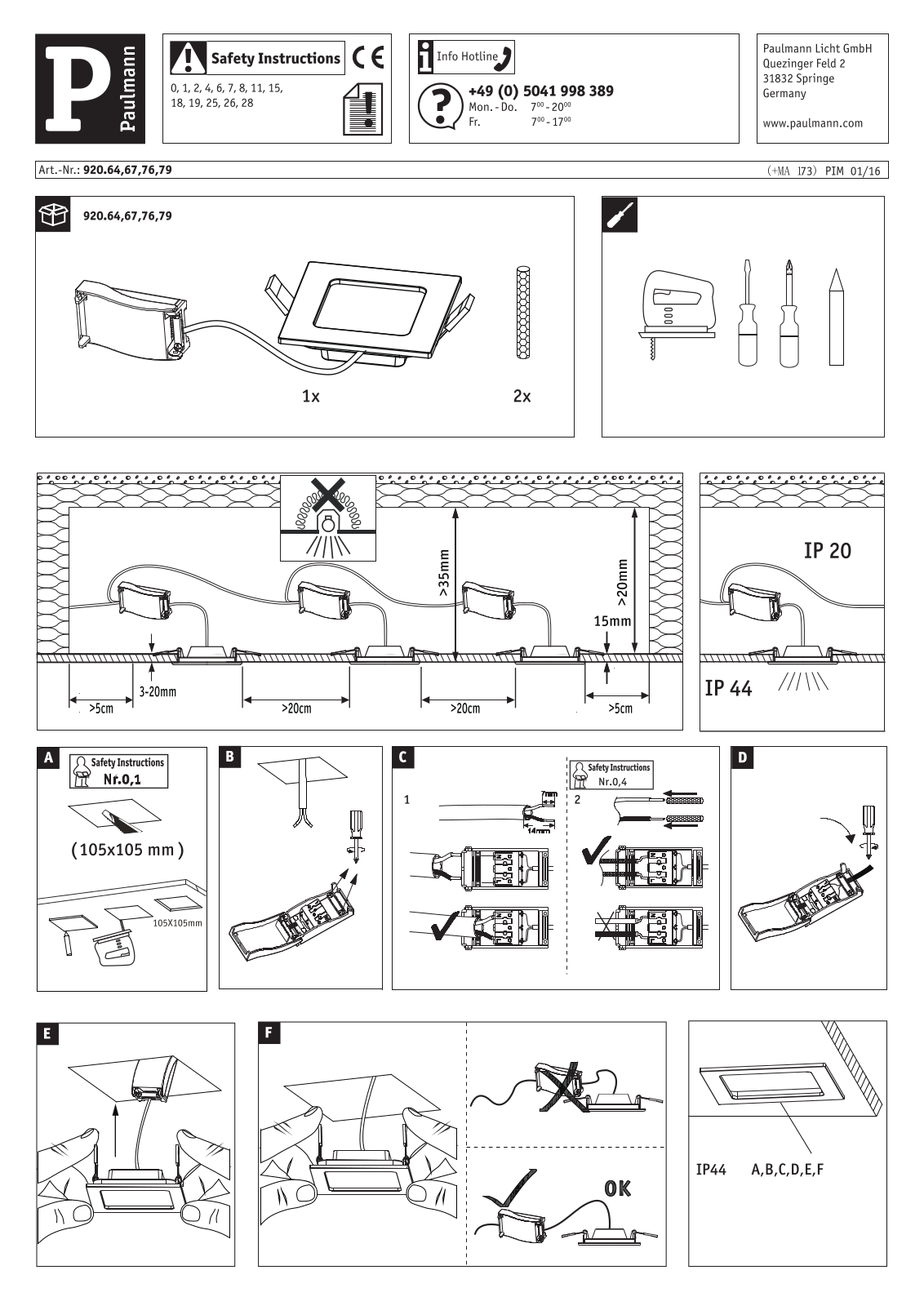 Paulmann 920.76 User Manual - ManualMachine.com