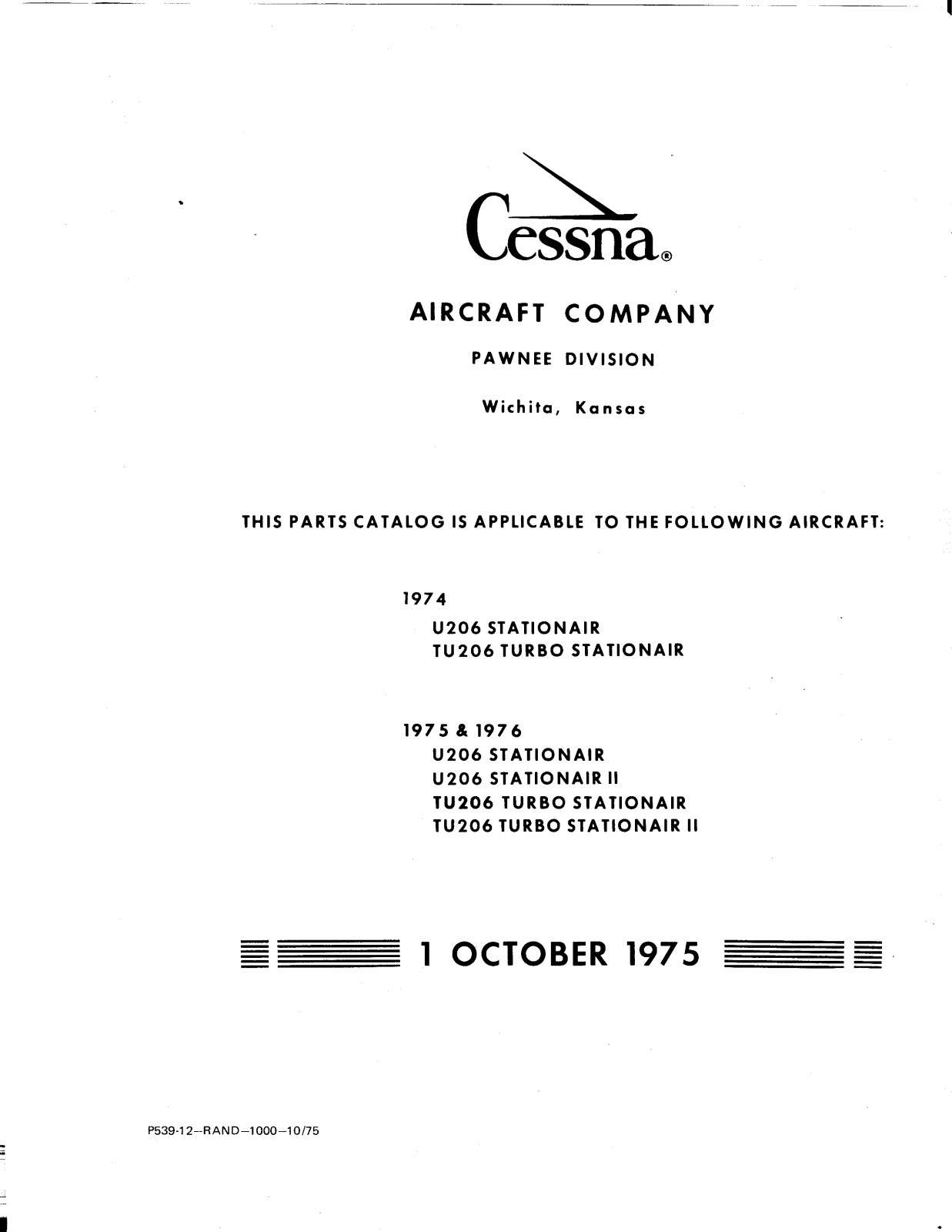 Cessna 206 catalog