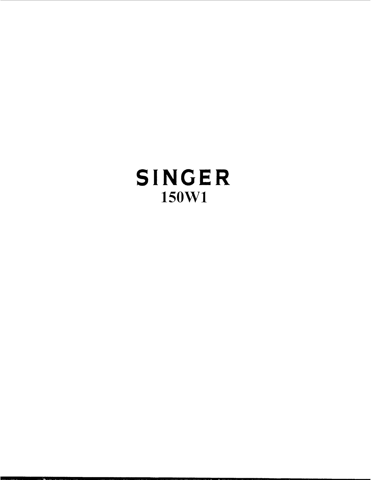 SINGER 150W1 Parts List