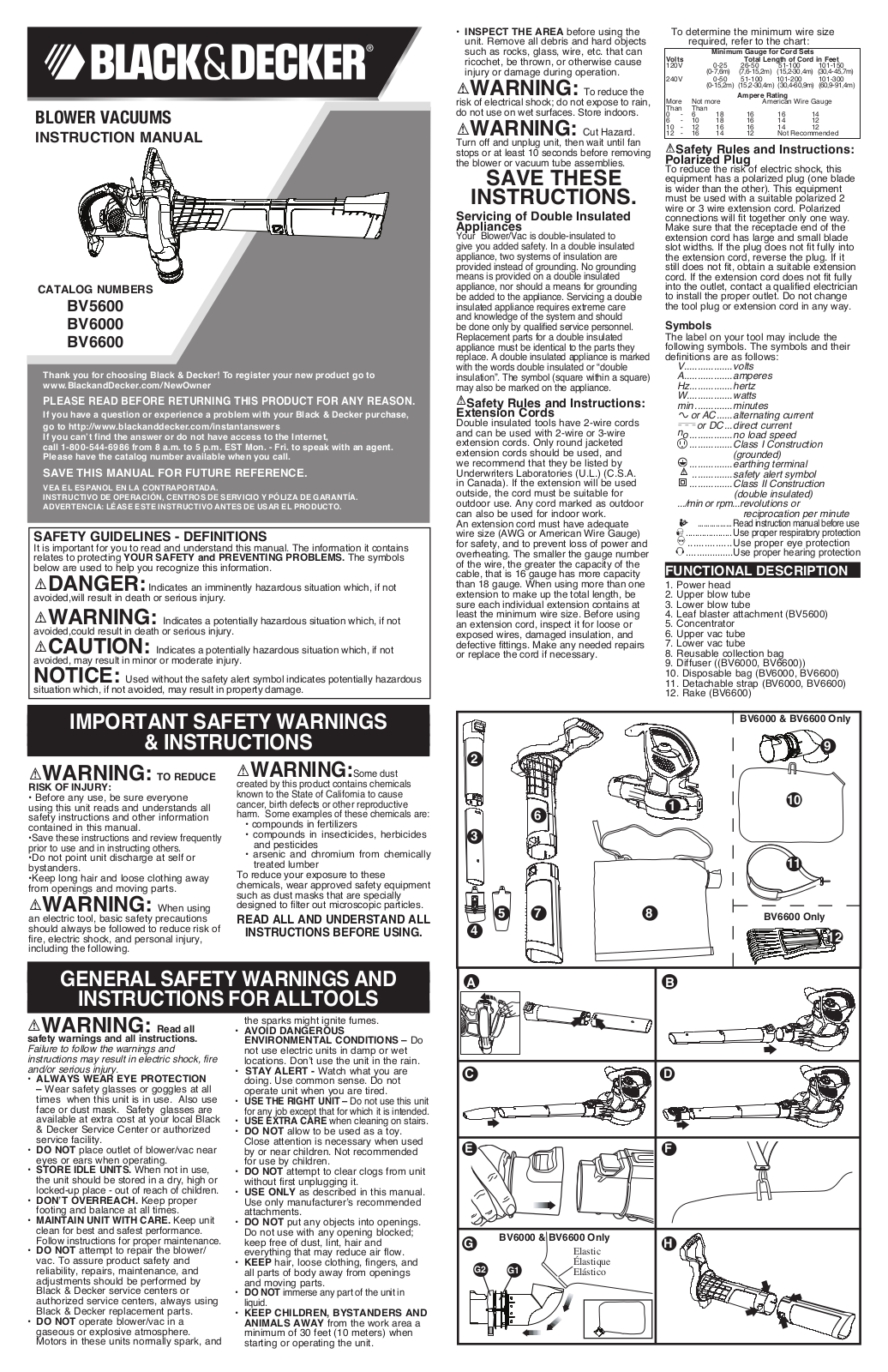 Black & Decker BV5600R User Manual