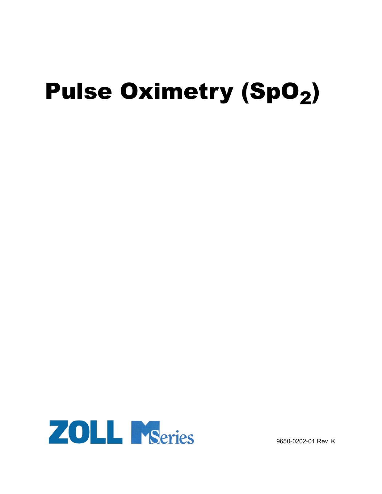 ZOLL Pulse Oximetry User manual