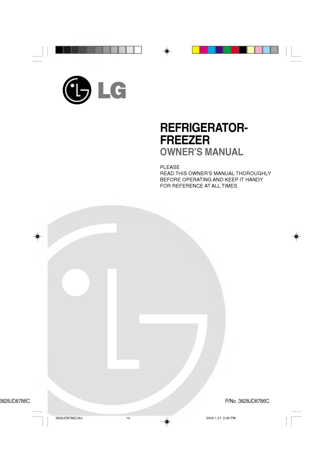 LG GR-R522JVQ Owner’s Manual