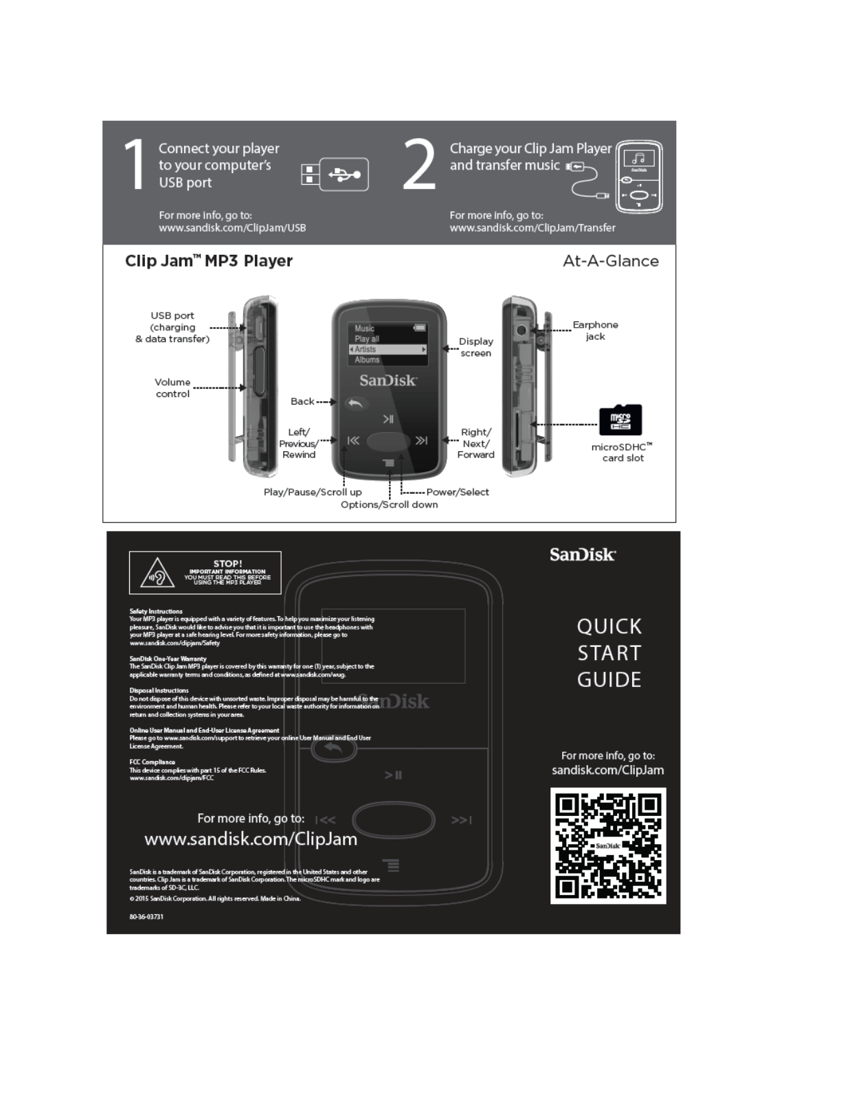 Sandisk SDMX26-008G-G46B Quick Start Guide