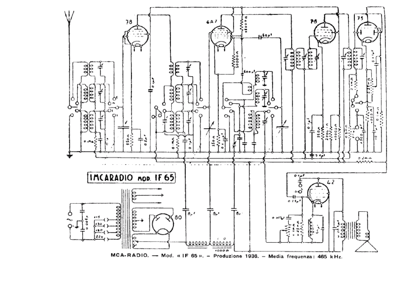 IMCA Radio if65 schematic