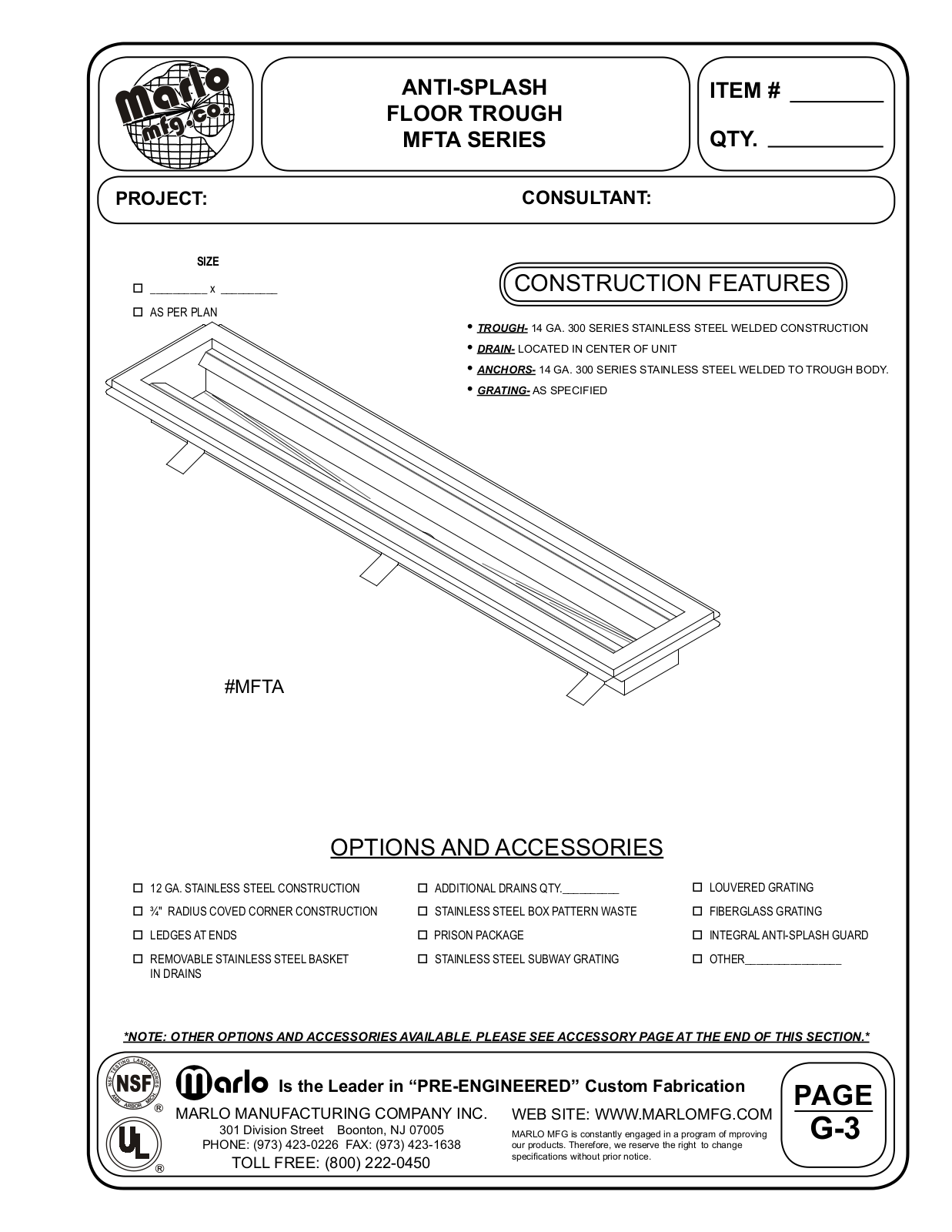 Marlo MFTA10812 User Manual