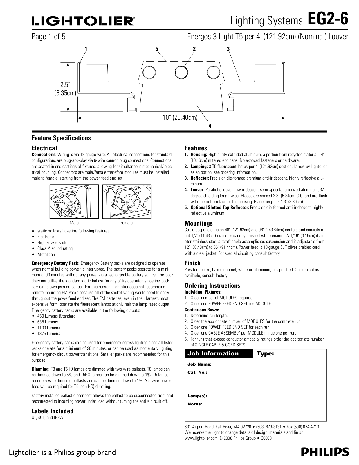 Lightolier EG2-6 User Manual