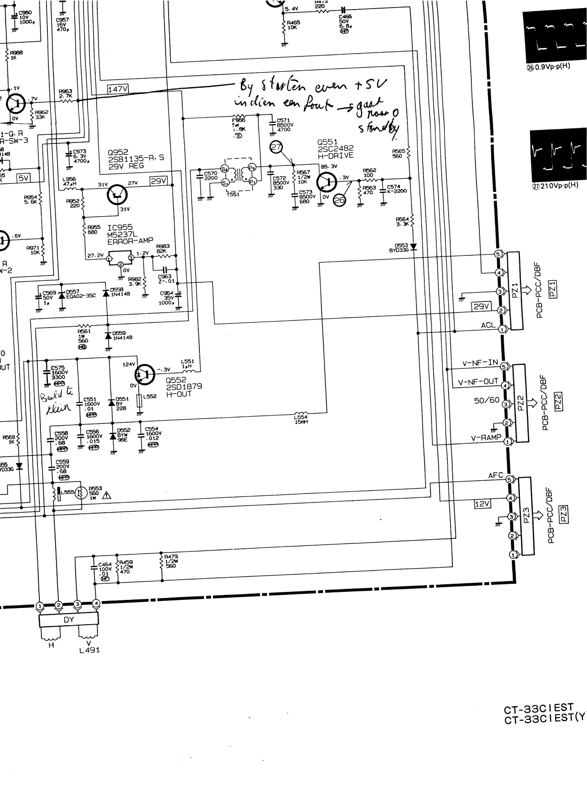 Mitsubishi CT33C1 Schematic