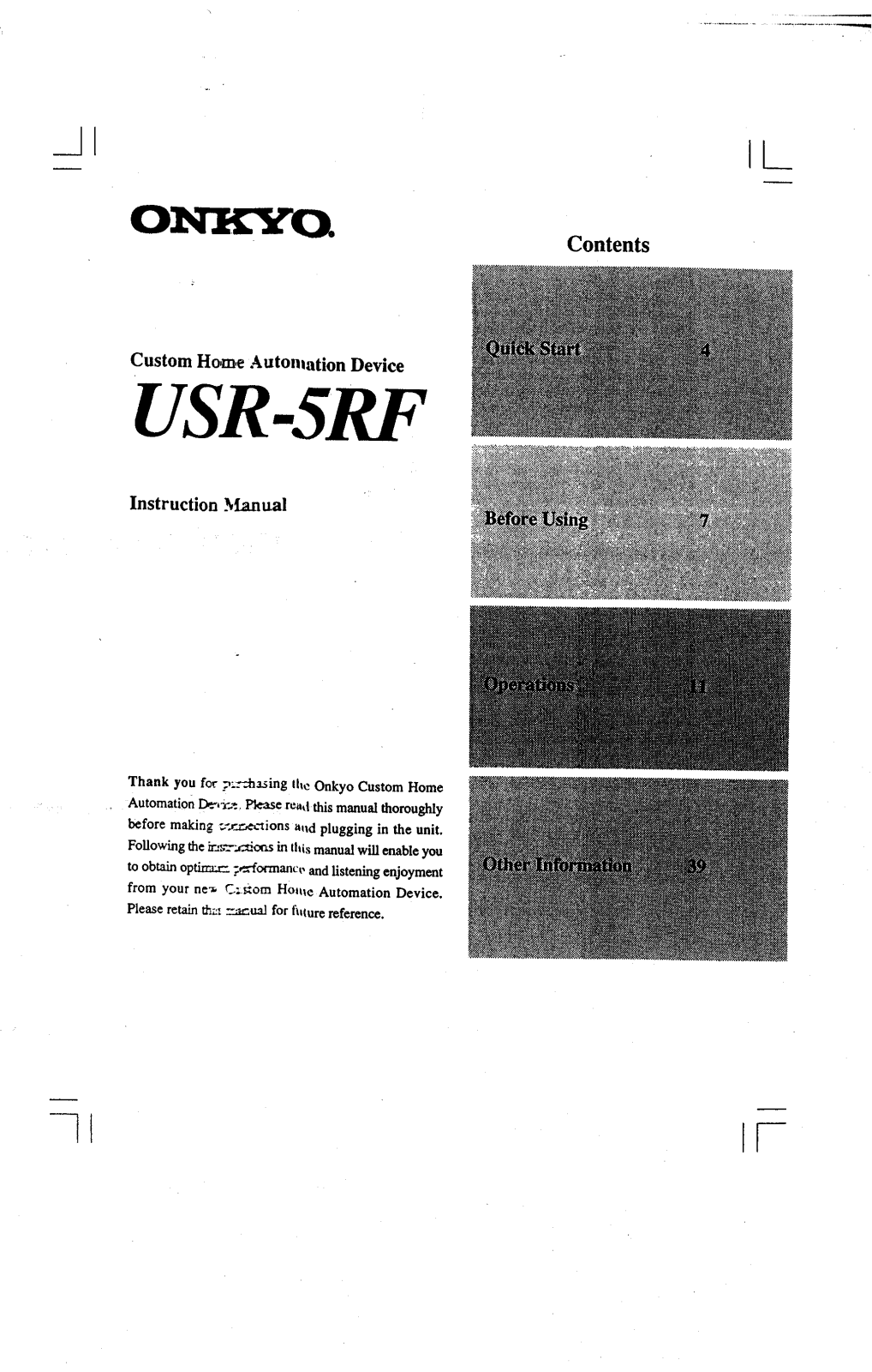 Philips USR 5RF Users manual