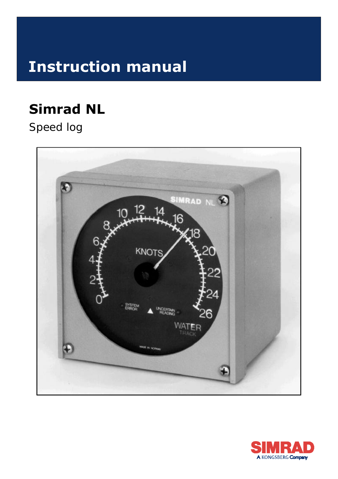 Simrad NL Instruction manual