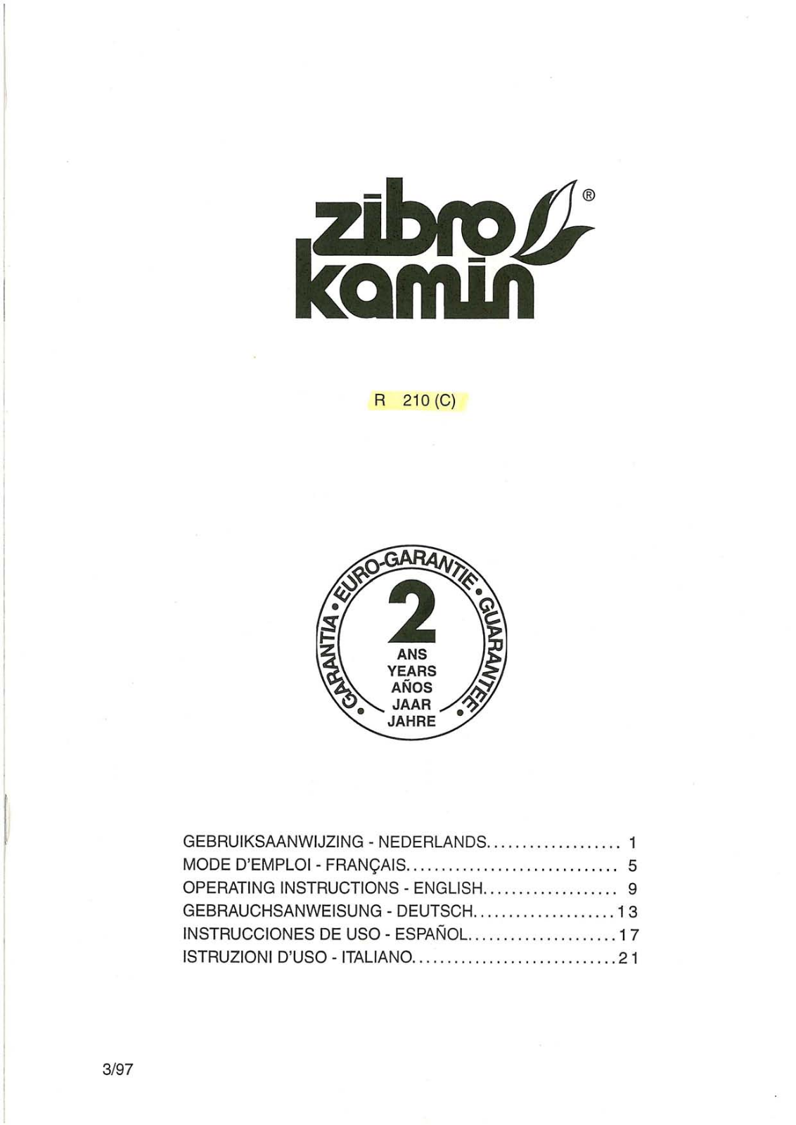 ZIBRO R210C User Manual