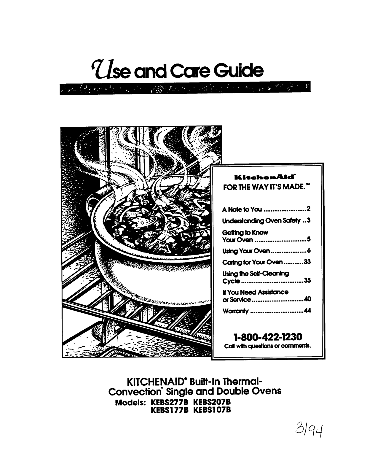 KitchenAid KEBS177B, KEBS107B, KEBS207B, KEBS277B User Manual