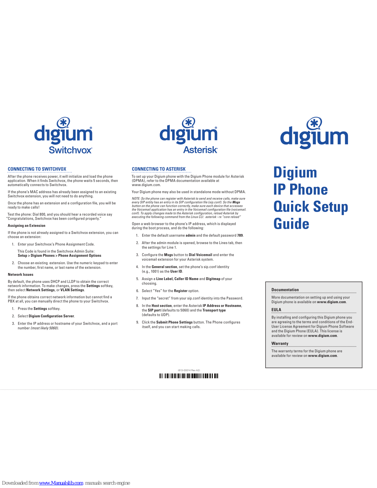 Digium D70 Quick Setup Manual