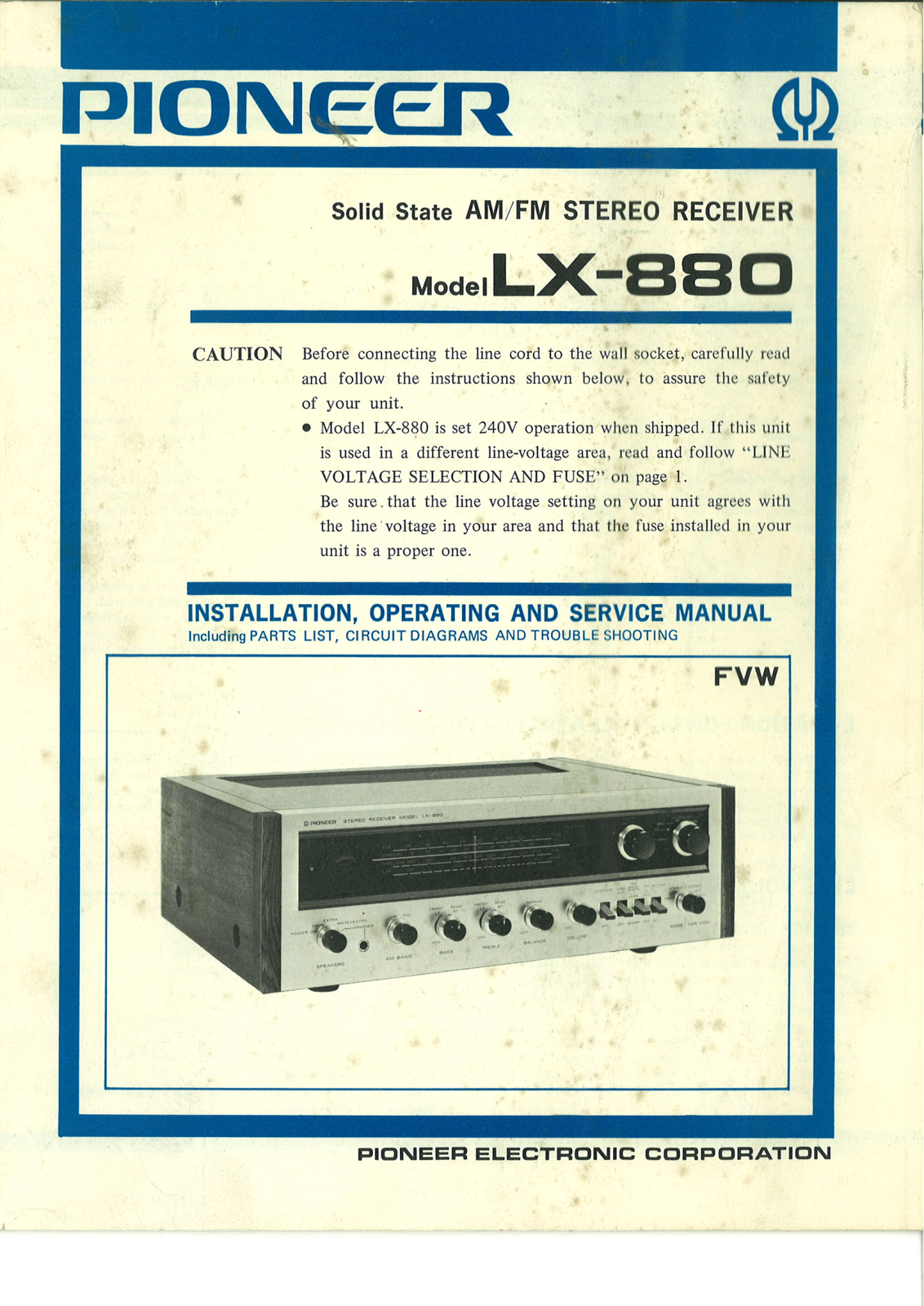 Pioneer LX-880 Service manual