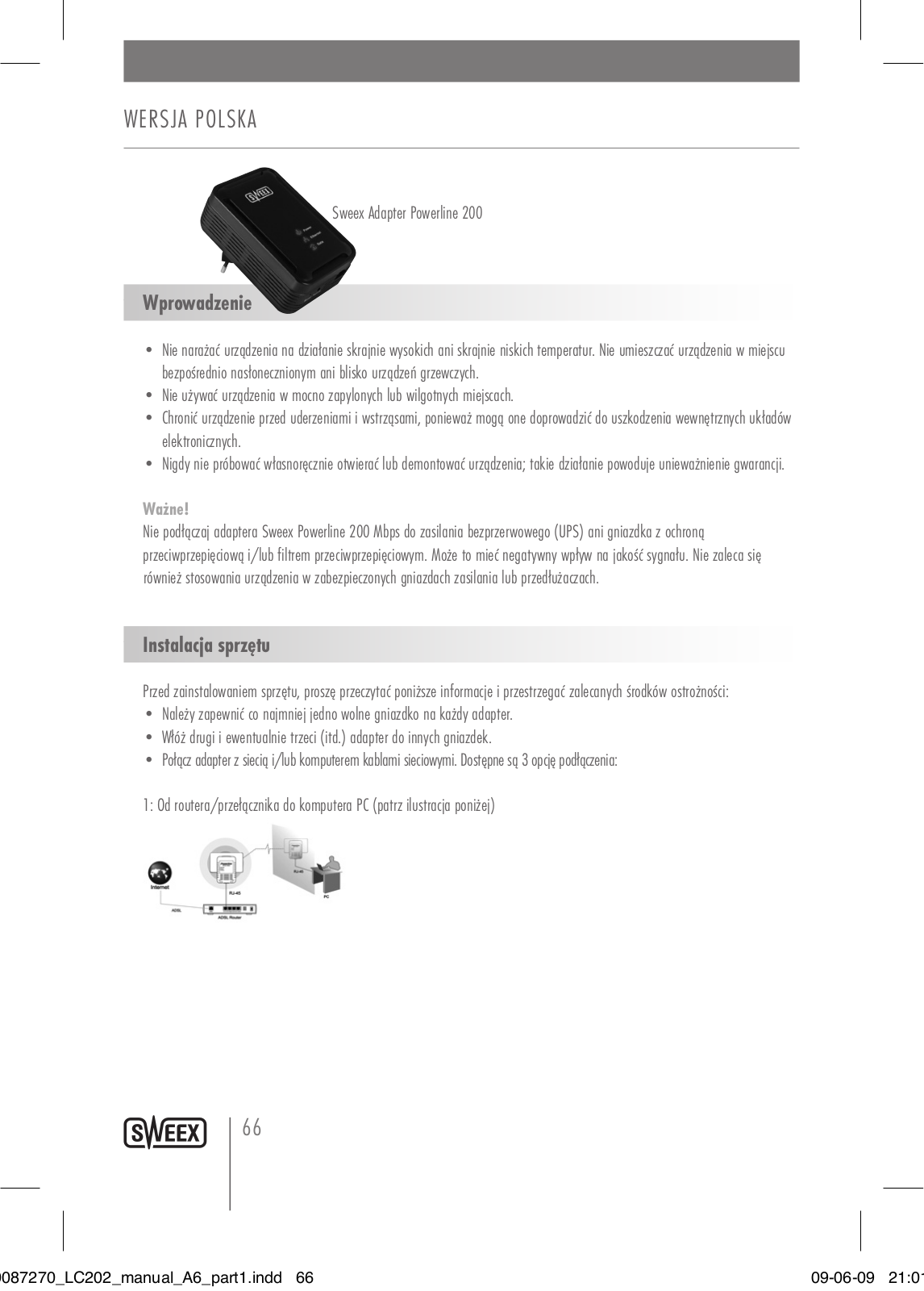 Sweex LC203 User Manual