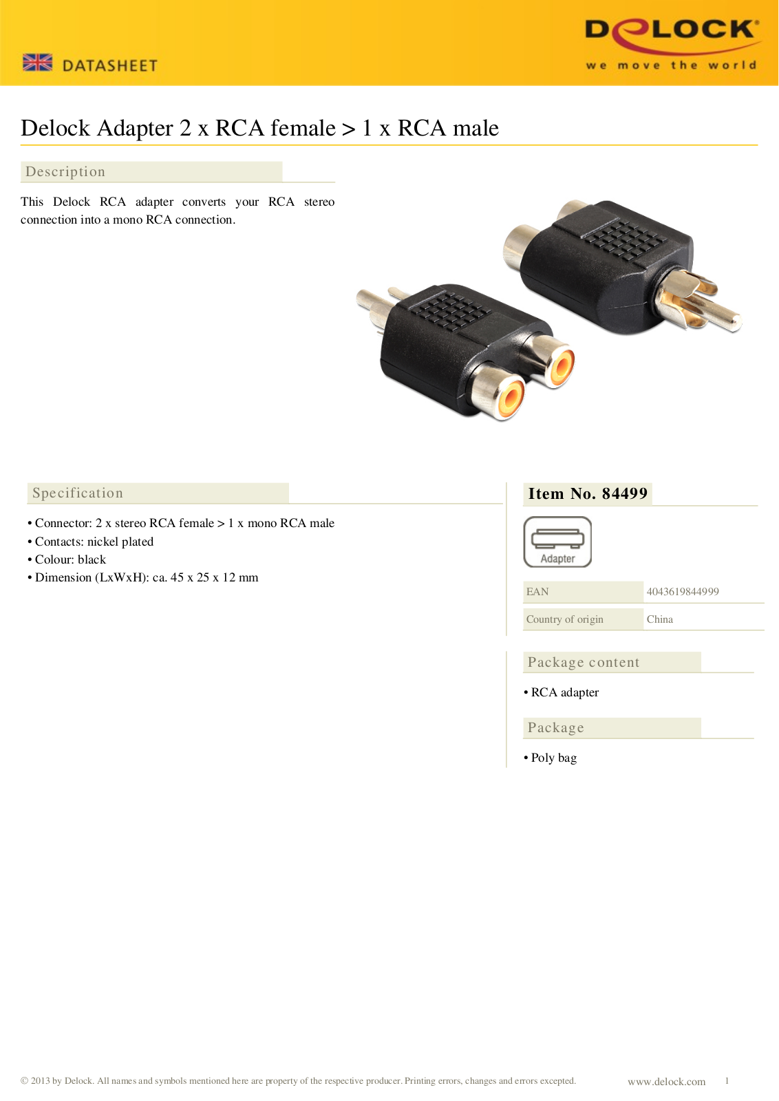 DeLOCK 84499 User Manual