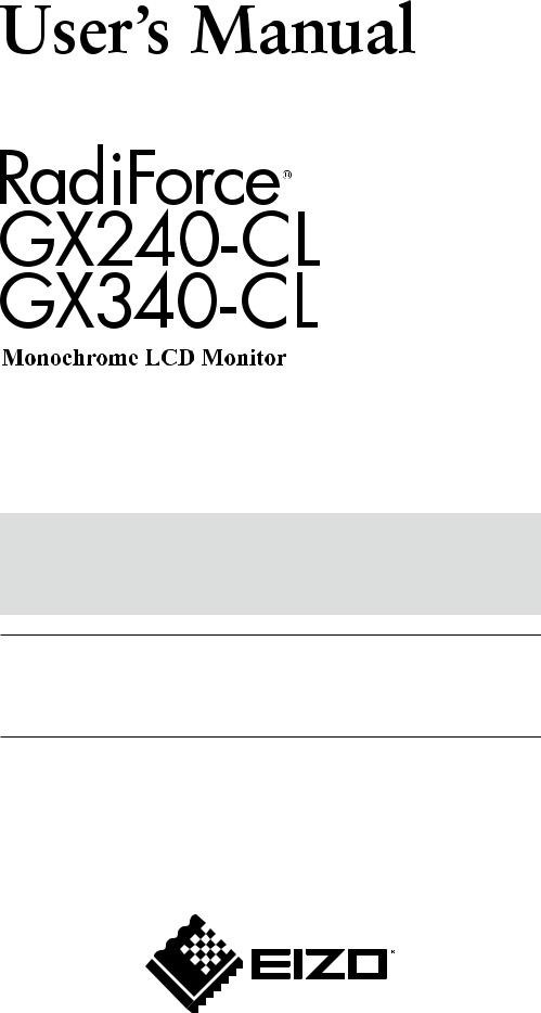 Eizo GX340-CL, GX240-CL User Manual