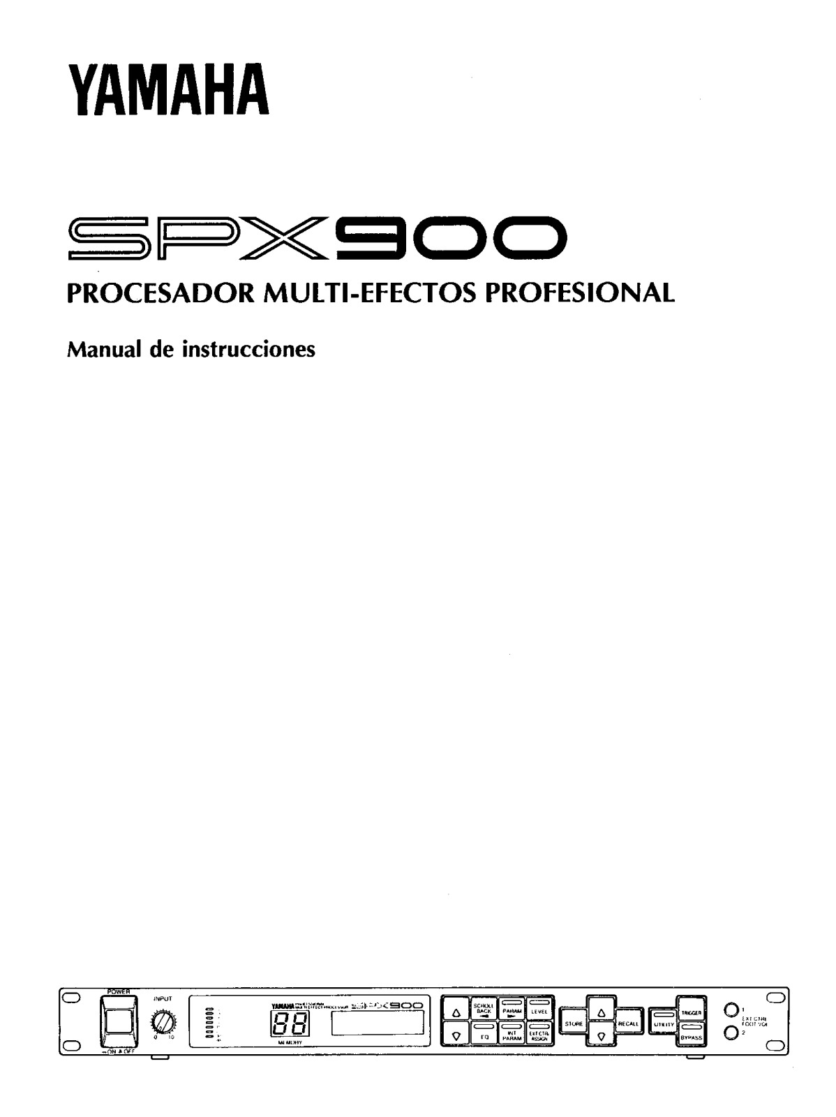 Yamaha SPX900 User Manual