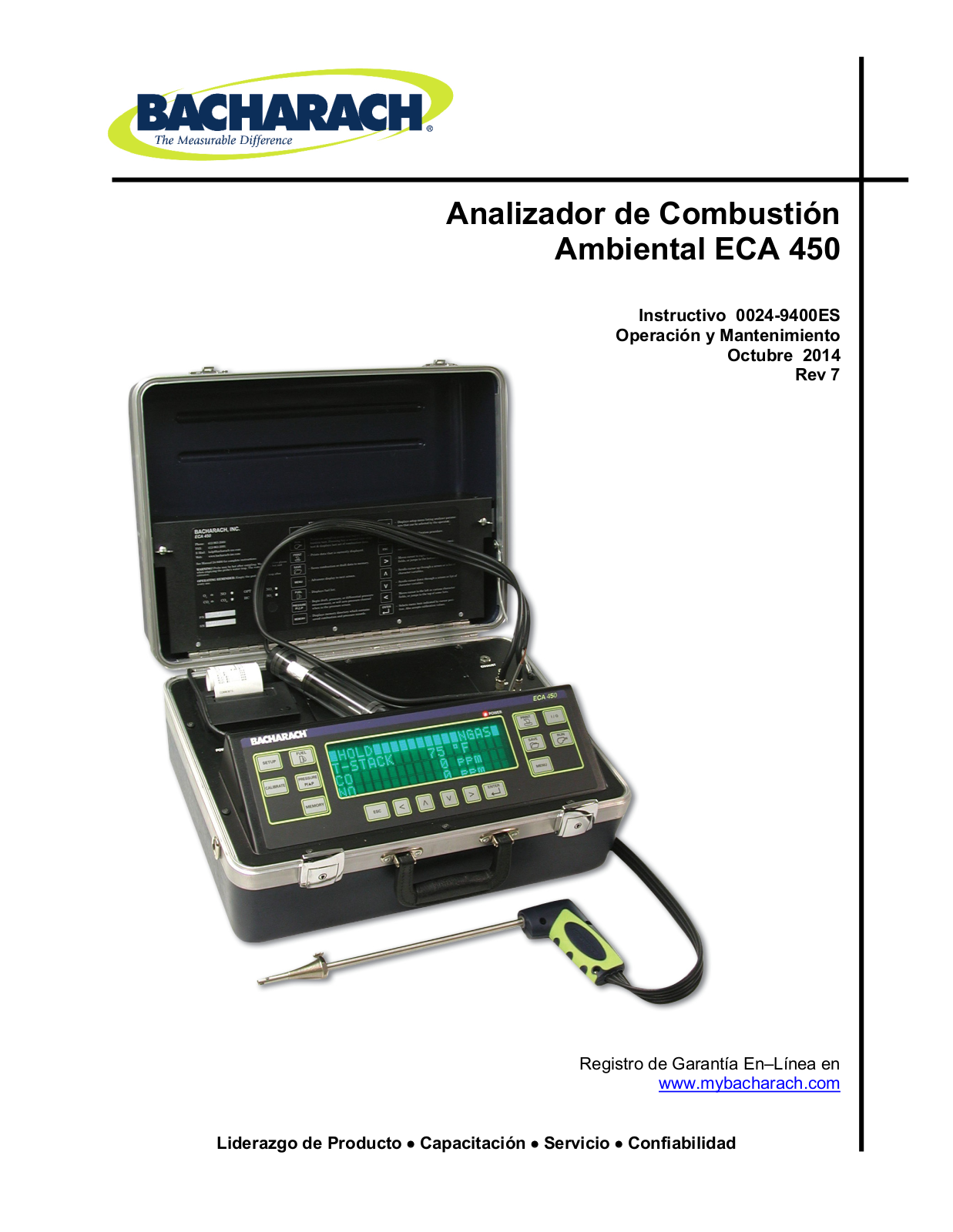 Bacharach ECA450 Operating Manual