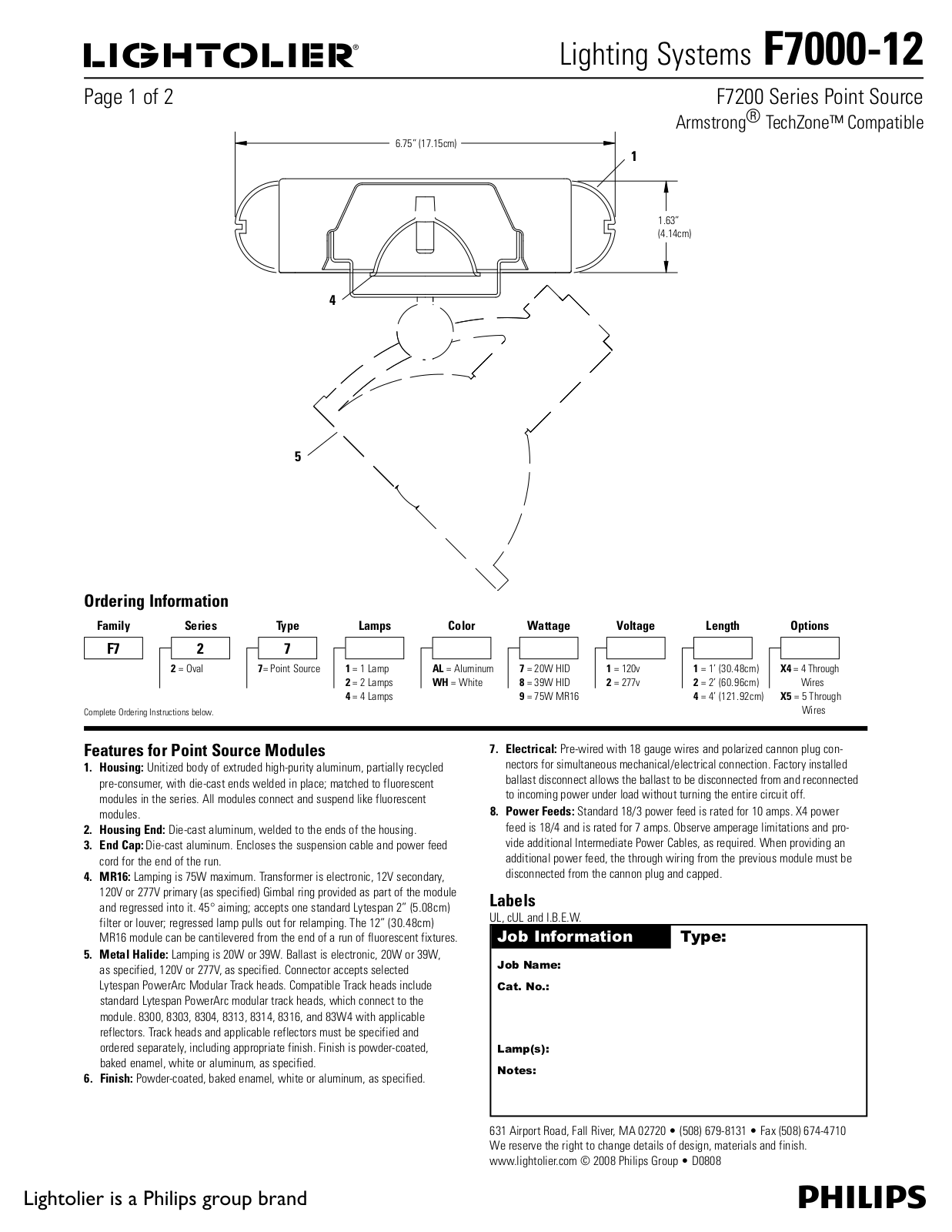 Lightolier F7000-12 User Manual