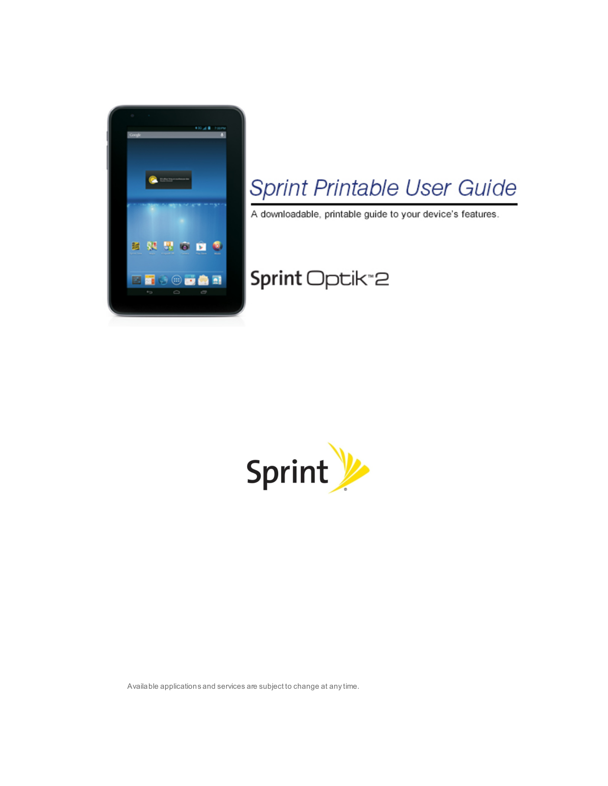 ZTE Optik 2 (Sprint) User Guide